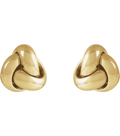 689094 Earring 14K Yellow 6 X 6 Mm Pair Friction Backs Included Polished Hollow Knot Earrings