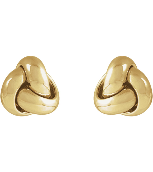 689094 Earring 14K Yellow 6 X 6 Mm Pair Friction Backs Included Polished Hollow Knot Earrings