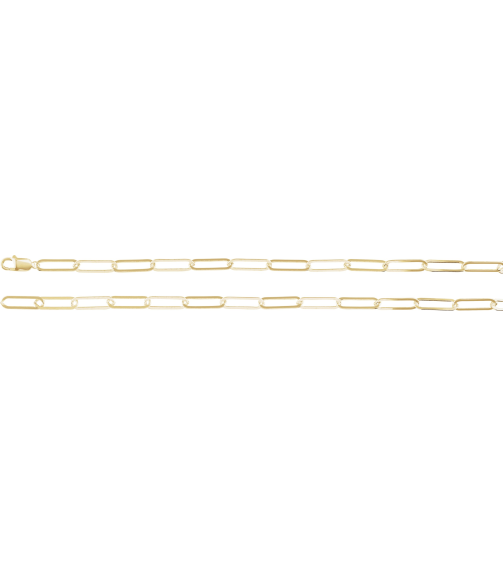 Ch1208 14K Yellow Paperclip-Style 6.2 Mm 20 In Lobster Clasp Polished Paperclip-Style Chain
