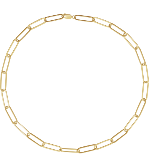 Ch1208 14K Yellow Paperclip-Style 6.2 Mm 20 In Lobster Clasp Polished Paperclip-Style Chain