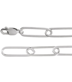 Ch1208 Sterling Silver Paperclip-Style 6.2 Mm 20 In Lobster Clasp Polished Paperclip-Style Chain