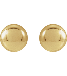 689073 14K Yellow 6 Mm Pair Friction Backs Included Polished Ball Earrings