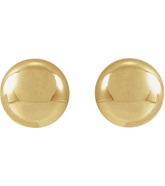689073 14K Yellow 4 Mm Pair Friction Backs Included Polished Ball Earrings