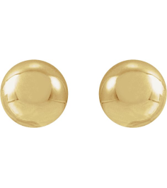 689073 14K Yellow 3 Mm Pair Friction Backs Included Polished Ball Earrings