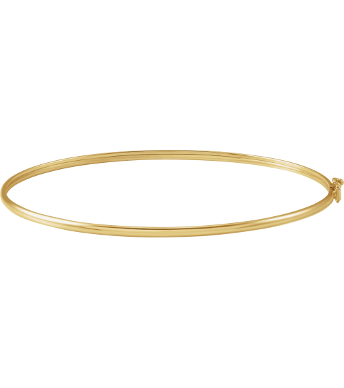 Brc954 14K Yellow 1.8 Mm 6 45 In Polished Endless Bangle