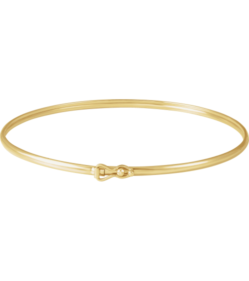 Brc954 14K Yellow 1.8 Mm 6 45 In Polished Endless Bangle