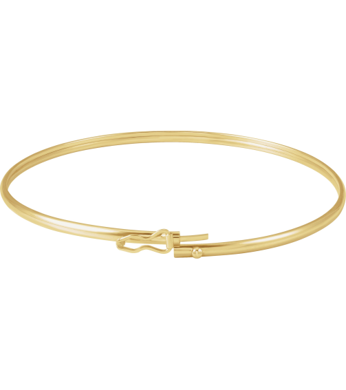 Brc954 14K Yellow 1.8 Mm 6 45 In Polished Endless Bangle