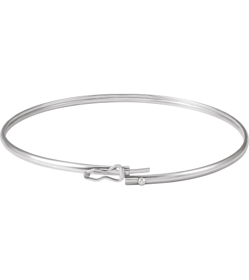 Brc954 14K White 1.8 Mm 6 45 In Polished Endless Bangle