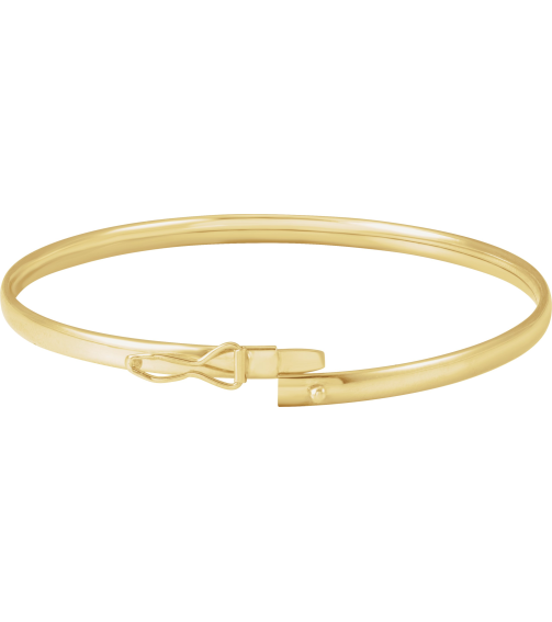 Brc954 14K Yellow 2.85 Mm 6 45 In Polished Endless Bangle