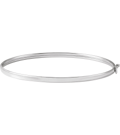 Brc954 14K White 2.85 Mm 6 45 In Polished Endless Bangle