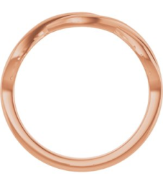 57897 Ring 14K Rose Polished Twisted Ring