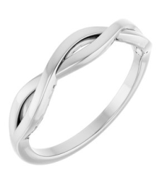 57897 Ring Sterling Silver Polished Twisted Ring