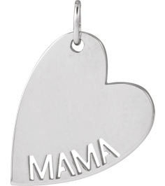 88484 Pendant Sterling Silver Mama 16.6 X 11.2 Mm Polished Mama Pendant