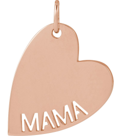 88484 Pendant 14K Rose Mama 16.6 X 11.2 Mm Polished Mama Pendant