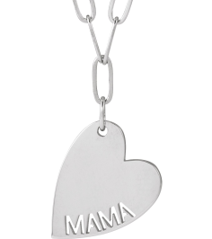88484 Necklace Sterling Silver Mama 16.6 X 11.2 Mm 18 In Polished Mama Necklace