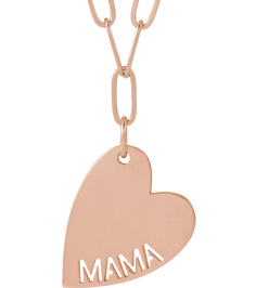 88484 Necklace 14K Rose Mama 16.6 X 11.2 Mm 18 In Polished Mama Necklace