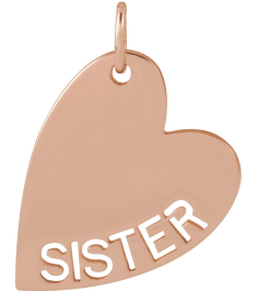 88484 Pendant 14K Rose Sister 16.6 X 11.2 Mm Polished Sister Pendant