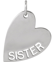 88484 Pendant Sterling Silver Sister 16.6 X 11.2 Mm Polished Sister Pendant