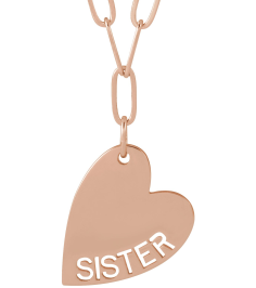88484 Necklace 14K Rose Sister 16.6 X 11.2 Mm 18 In Polished Sister Necklace