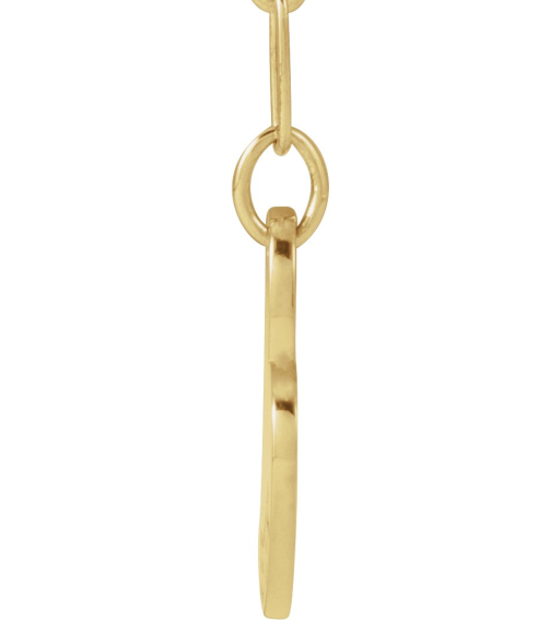 88484 Necklace 14K Yellow Sister 16.6 X 11.2 Mm 18 In Polished Sister Necklace
