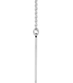 88521 Necklace 14K White 2 Hearts 22.4 X 5 Mm 16-18 In Polished Interlocking Hearts Engravable Necklace