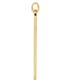 88521 Pendant 14K Yellow 2 Hearts 22.4 X 5 Mm Polished Interlocking Hearts Engravable Pendant