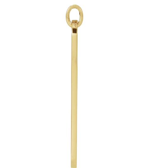 88521 Pendant 14K Yellow 2 Hearts 22.4 X 5 Mm Polished Interlocking Hearts Engravable Pendant