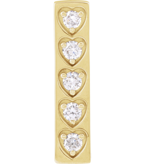 689110 Pendant Unset 14K Rose Round 2.1Mm 15 Ctw Polished Vertical Pendant Mounting