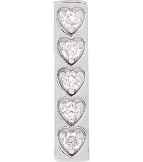 689110 Pendant Set 14K White Round Natural Diamond 2.1Mm 15 Ctw I1-I2, G-I Polished 15 Ctw Natural Diamond Vertical Pendant