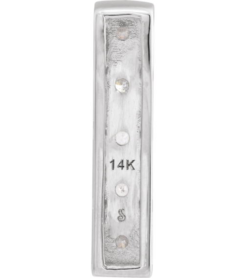 689110 Pendant Set 14K White Round Natural Diamond 2.1Mm 15 Ctw I1-I2, G-I Polished 15 Ctw Natural Diamond Vertical Pendant