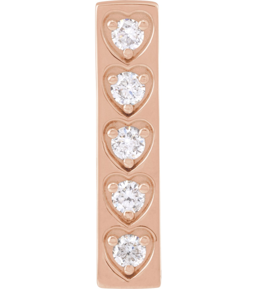 689110 Pendant Set 14K Rose Round Natural Diamond 2.1Mm 15 Ctw I1-I2, G-I Polished 15 Ctw Natural Diamond Vertical Pendant