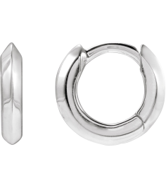 88489 Earring Sterling Silver 10 Mm 2 Mm Each Hinged Polished Knife Edge Hinged Hoop Earring