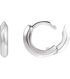 88489 Earring Sterling Silver 10 Mm 2 Mm Each Hinged Polished Knife Edge Hinged Hoop Earring