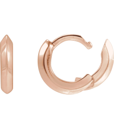 88489 Earring 14K Rose 10 Mm 2 Mm Each Hinged Polished Knife Edge Hinged Hoop Earring