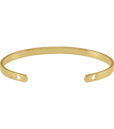 Brc892 14K Yellow Heart Polished Engravable Cuff Bracelet