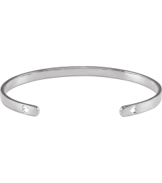 Brc892 Sterling Silver Heart Polished Engravable Cuff Bracelet