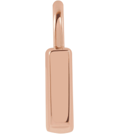 87184 Pendant 14K Rose 8.5 X 5.5 Mm Polished Engravable Lock Pendant