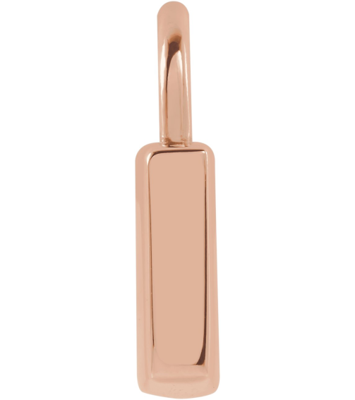 87184 Pendant 14K Rose 8.5 X 5.5 Mm Polished Engravable Lock Pendant