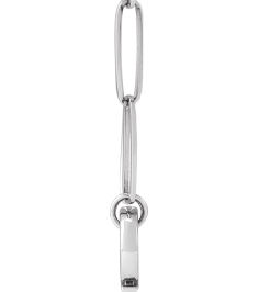 88416 Necklace 14K White 13.73 X 7.65 Mm 18 In Polished Charm Necklace