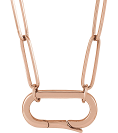 88416 Necklace 14K Rose 13.73 X 7.65 Mm 18 In Polished Charm Necklace