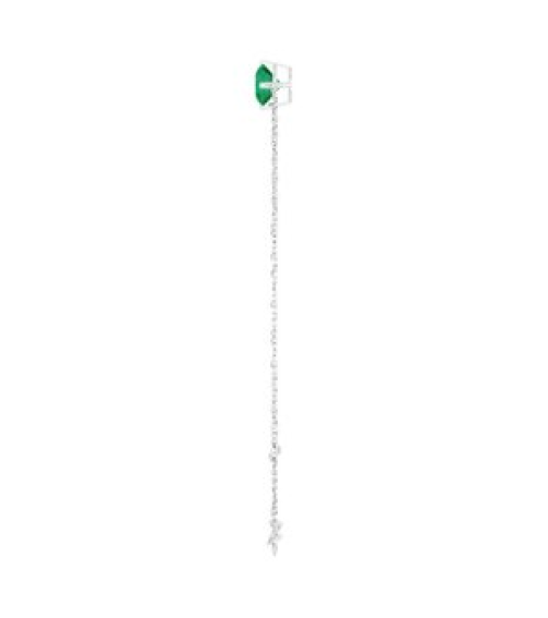 Brc935 Bracelet Set 14K White Round Lab-Grown Emerald 6 Mm 6 12-7 12 In Polished Lab-Grown Emerald Solitaire Bracelet