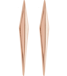 88589 Earring 14K Rose 23 X 3 Mm Pair Friction Backs Included Polished Geometric Drop Earrings