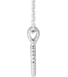 88596 Necklace Sterling Silver 14.6 X 10 Mm 16-18 In Polished Engravable Beaded Disc Necklace