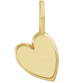 88613 Pendant 14K Yellow 19.2 X 10.6 Mm Polished Engravable Sideways Heart Pendant
