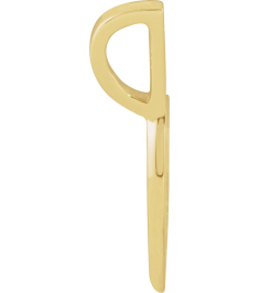 88613 Pendant 14K Yellow 19.2 X 10.6 Mm Polished Engravable Sideways Heart Pendant