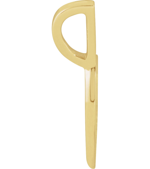 88613 Pendant 14K Yellow 19.2 X 10.6 Mm Polished Engravable Sideways Heart Pendant