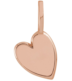 88613 Pendant 14K Rose 19.2 X 10.6 Mm Polished Engravable Sideways Heart Pendant