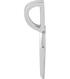 88613 Pendant 14K White 19.2 X 10.6 Mm Polished Engravable Sideways Heart Pendant