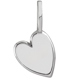 88613 Pendant Sterling Silver 19.2 X 10.6 Mm Polished Engravable Sideways Heart Pendant
