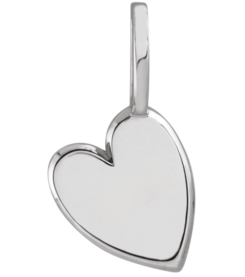 88613 Pendant Sterling Silver 19.2 X 10.6 Mm Polished Engravable Sideways Heart Pendant